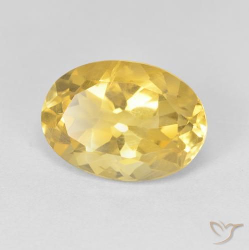 Citrino Dorato medio naturale da 5.10 ct, Ovale, VVS-VS