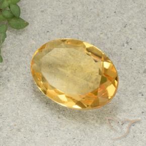 Citrino Arancio dorato naturale da 4.27 ct, Ovale, VVS-VS