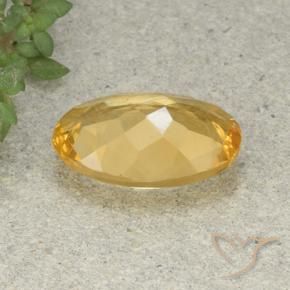 Citrino Arancio dorato naturale da 4.27 ct, Ovale, VVS-VS