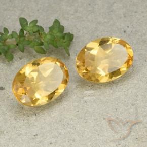 Gemme di Citrino Dorato medio-chiaro naturale da 9.43 ct, Ovale, VVS-VS