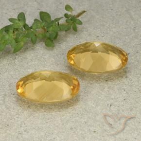 Gemme di Citrino Arancio dorato naturale da 9.61 ct, Ovale, VVS-VS