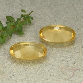 Gemme di Citrino Dorato medio-chiaro naturale da 8.76 ct, Ovale, VVS-VS