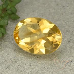 Citrino Arancio dorato naturale da 4.93 ct, Ovale, VVS-VS