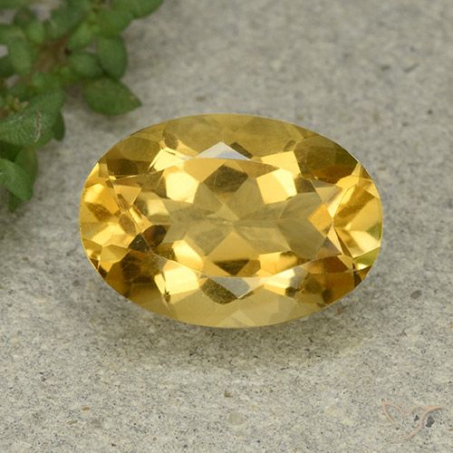5.59ct Naturale Dorato medio Citrino, Ovale, VVS-VS