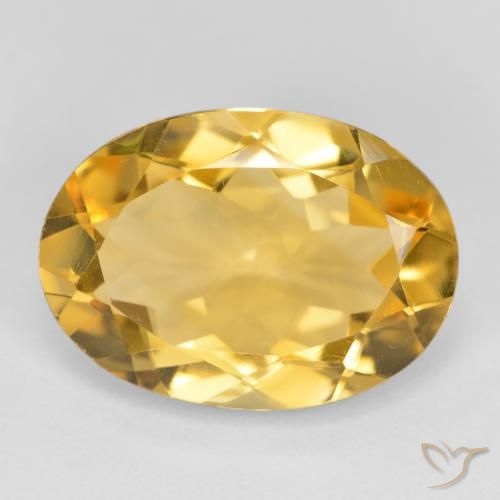 4.63ct Naturale Dorato medio Citrino, Ovale, VVS-VS