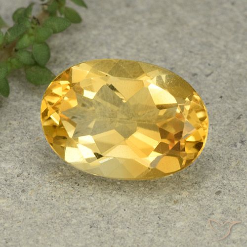 5.04ct Naturale Oro medio Citrino, Ovale, VVS-VS