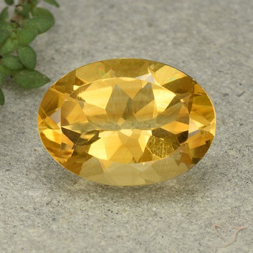 5.20ct Naturale Arancio dorato Citrino, Ovale, VVS-VS