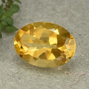 Citrino Arancio dorato naturale da 5.20 ct, Ovale, VVS-VS