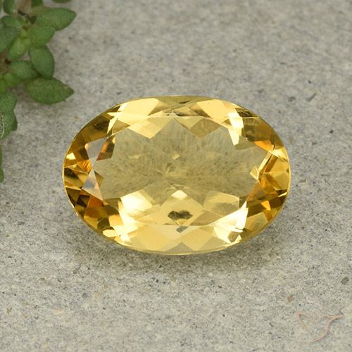 4.52ct Naturale Dorato medio-chiaro Citrino, Ovale, VVS-VS