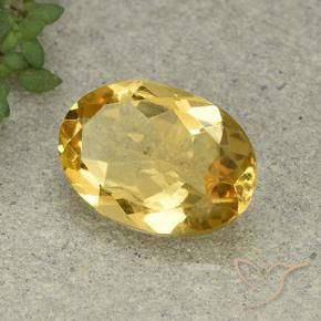 Citrino Dorato medio-chiaro naturale da 4.52 ct, Ovale, VVS-VS