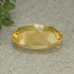 Citrino Dorato medio-chiaro naturale da 4.52 ct, Ovale, VVS-VS