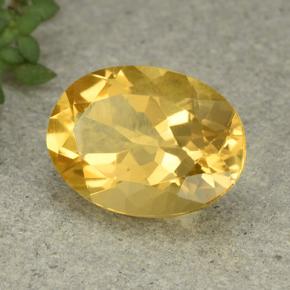 Citrino Giallo naturale da 5.13 ct, Taglio ovale, VVS-VS