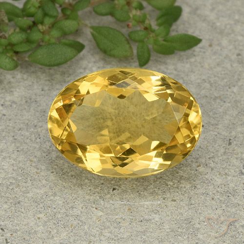 5.49ct Naturale Arancio dorato Citrino, Ovale, VVS-VS