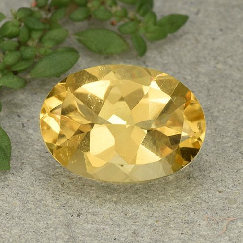 5.74ct Naturale Dorato medio Citrino, Ovale, VVS-VS