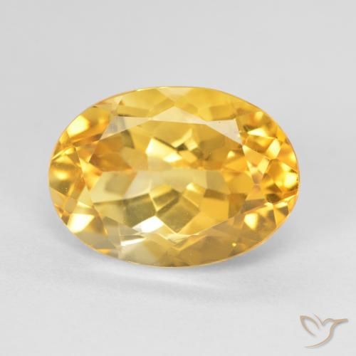 6.40ct Naturale Arancio dorato Citrino, Ovale, VVS-VS