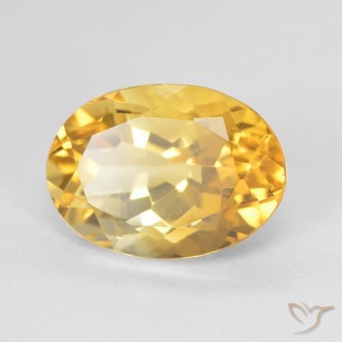 Citrino Arancio dorato naturale da 6.40 ct, Ovale, VVS-VS