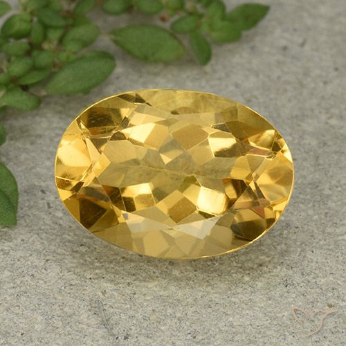 5.91ct Naturale Arancio dorato Citrino, Ovale, VVS-VS