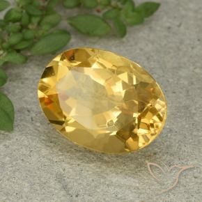 Citrino Arancio dorato naturale da 5.91 ct, Ovale, VVS-VS