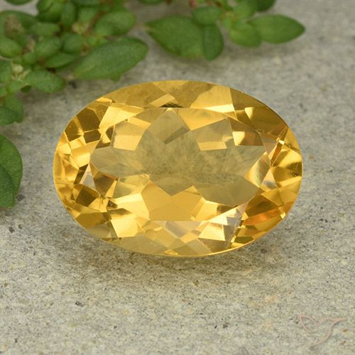 5.73ct Naturale Dorato medio Citrino, Ovale, VVS