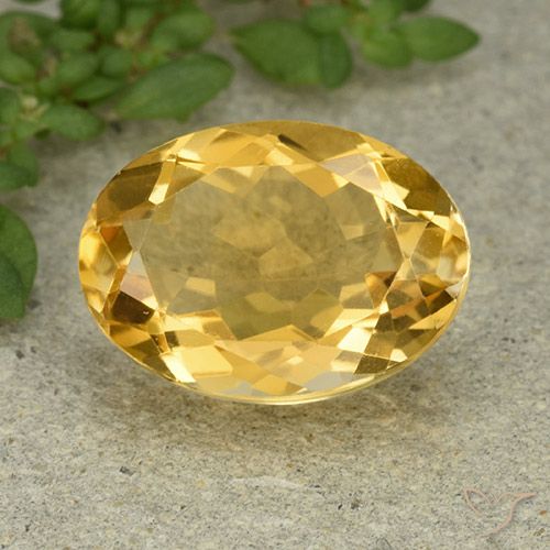 5.94ct Naturale Arancio dorato Citrino, Ovale, VVS