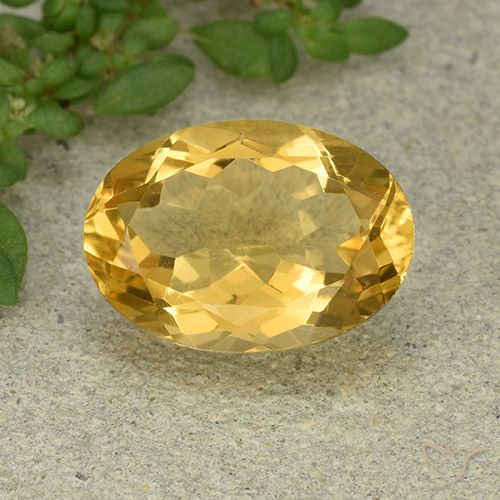 5.15ct Naturale Dorato medio Citrino, Ovale, VVS