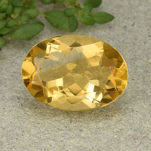 4.83ct Naturale Dorato medio Citrino, Ovale, VVS
