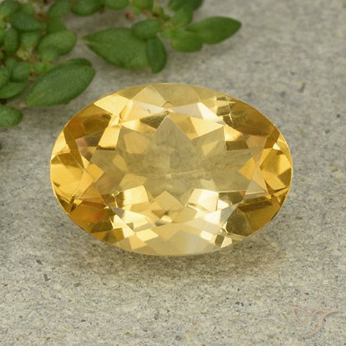 5.13ct Naturale Arancio dorato Citrino, Ovale, VVS