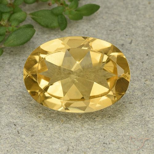 5.19ct Naturale Arancio dorato Citrino, Ovale, VS