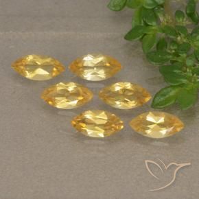 Gemme di Citrino Oro brillante naturale da 1.33 ct, Taglio marquise, VVS-VS