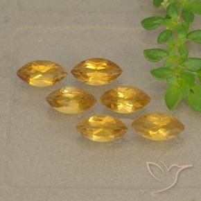 Gemme di Citrino Arancio-Oro naturale da 1.66 ct, Taglio marquise, VVS-VS