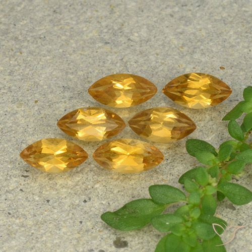 1.54ctw Naturale Arancio-Oro Citrino, Taglio marquise, VVS-VS