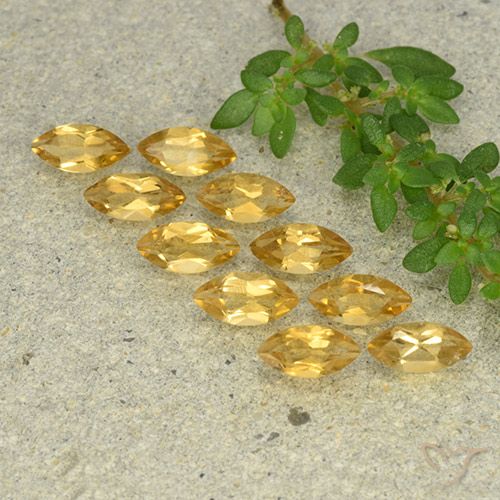 2.13ctw Naturale Arancio dorato Citrino, Taglio marquise, VVS-VS