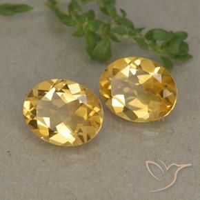 Gemme di Citrino Dorato medio-chiaro naturale da 4.59 ct, Ovale, VVS-VS