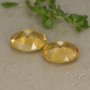 Gemme di Citrino Dorato medio-chiaro naturale da 4.59 ct, Ovale, VVS-VS