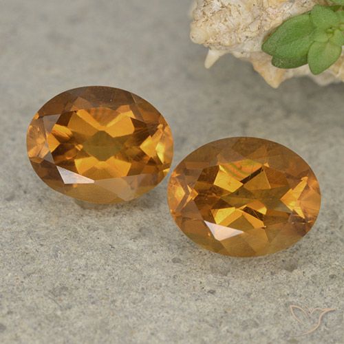 3.45ctw Naturale Arancione marroncino Citrino, Ovale, VVS-VS