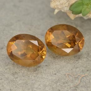 Gemme di Citrino Arancione marroncino naturale da 3.45 ct, Ovale, VVS-VS