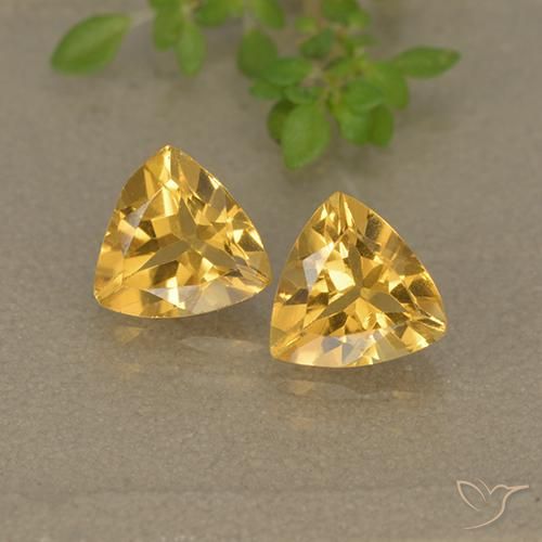 1.34ctw Naturale Dorato Citrino, Taglio trillion, VVS-VS