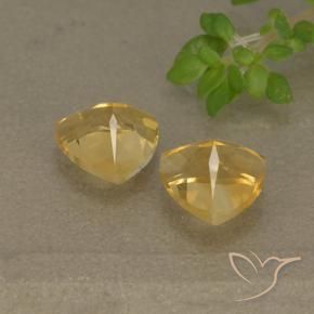 Gemme di Citrino Dorato naturale da 1.46 ct, Taglio trillion, VVS-VS