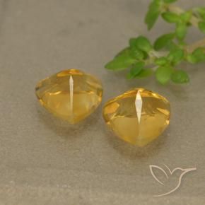Gemme di Citrino Dorato scuro naturale da 1.46 ct, Taglio trillion, VVS-VS