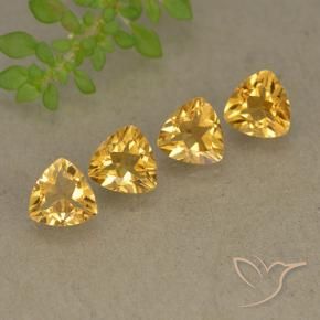 Gemme di Citrino Oro brillante naturale da 2.63 ct, Taglio trillion, VVS-VS