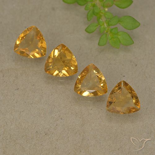 2.25ctw Naturale Arancio intenso-OroG Citrino, Taglio trillion, VVS-VS