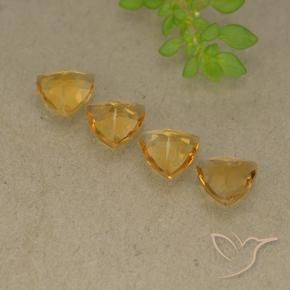 Gemme di Citrino Arancio intenso-OroG naturale da 2.25 ct, Taglio trillion, VVS-VS