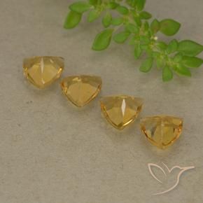 Gemme di Citrino Arancio dorato naturale da 2.52 ct, Taglio trillion, VVS-VS