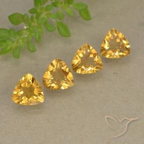 Gemme di Citrino Arancio Dorato Profondo naturale da 2.60 ct, Taglio trillion, VVS-VS