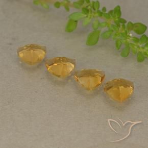Gemme di Citrino Arancio Dorato Profondo naturale da 2.60 ct, Taglio trillion, VVS-VS
