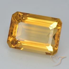 Citrino Arancio medio-chiaro-oroG naturale da 8.15 ct, Ottagonale / Taglio smeraldo, VVS