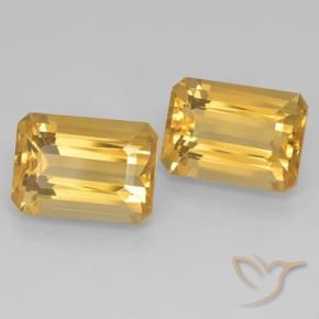 Gemme di Citrino Arancio Dorato Profondo naturale da 15.32 ct, Ottagonale / Taglio smeraldo, VVS-VS