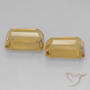 Gemme di Citrino Arancio Dorato Profondo naturale da 15.32 ct, Ottagonale / Taglio smeraldo, VVS-VS