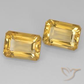 Gemme di Citrino Dorato medio-scuro naturale da 15.05 ct, Ottagonale / Taglio smeraldo, VVS-VS