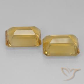 Gemme di Citrino Dorato medio-scuro naturale da 15.05 ct, Ottagonale / Taglio smeraldo, VVS-VS